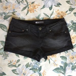 Black Levi's Cutoff Denim Jean Short Shorts